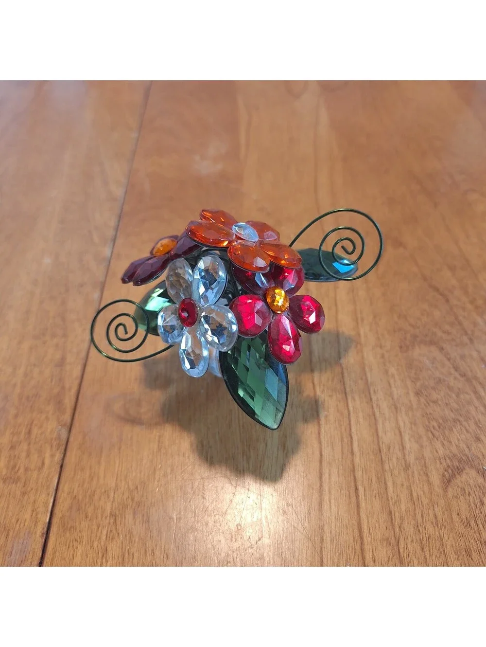 Ganz  Crystal Expressions Jeweled Flower Pot Acrylic Figurine 2.5
